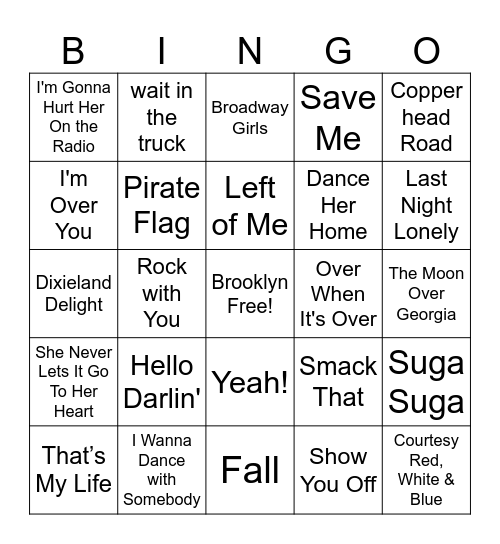 Brooklyn Favorites Bingo Card