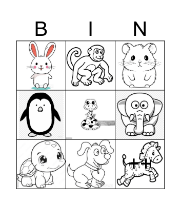 ANIMALS Bingo Card