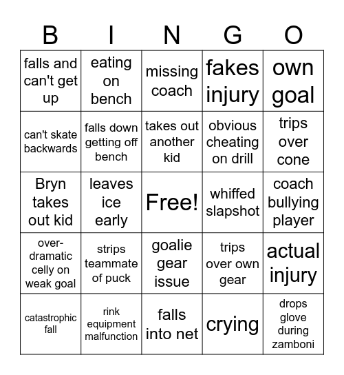 Failstars Bingo Card