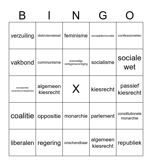 4M Hoofdstuk 1 Bingo Card