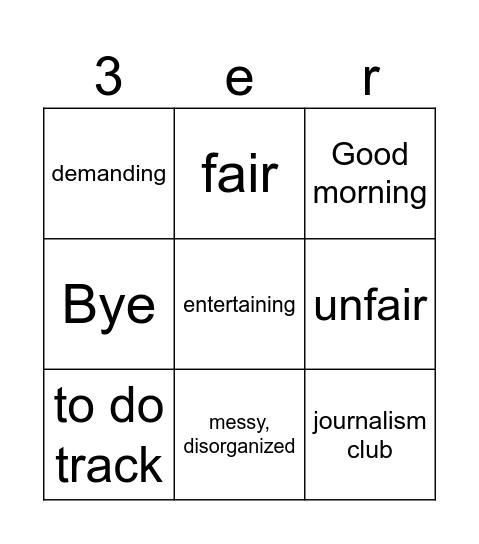 EC2 U1 ASD 5-6 Bingo Card