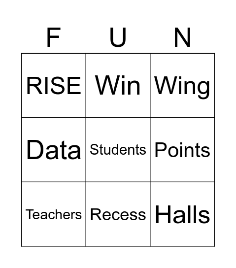 Staff Meeting Bingo Card