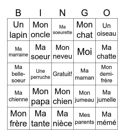 Arianna Gonzalez Bingo Card