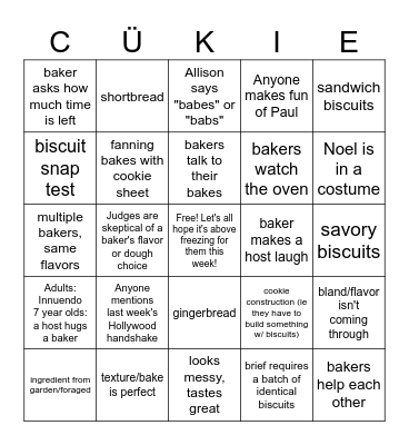 Biscuit Week 2024 Bingo Card