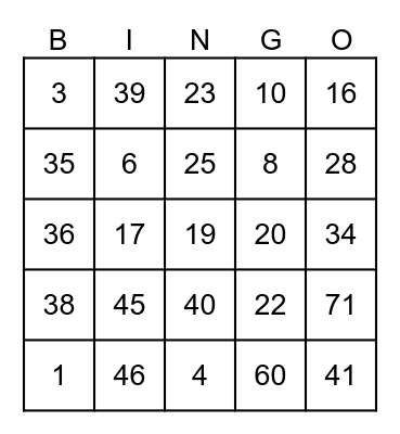 MCHL Fundraiser - "It's for the Kids" Bingo Card