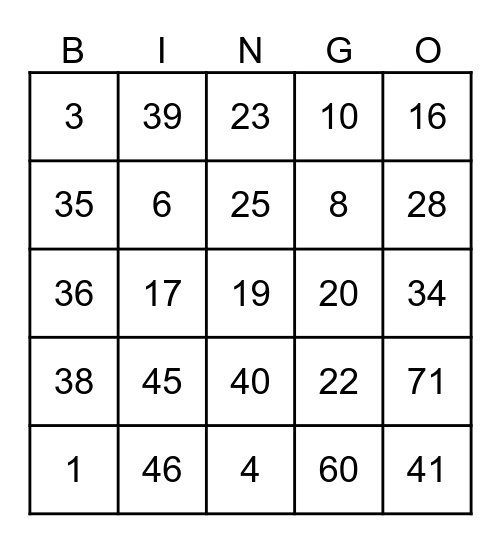 MCHL Fundraiser - "It's for the Kids" Bingo Card