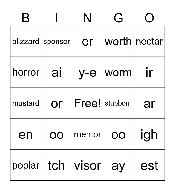 Volume 3 Lesson 1-13 Bingo Card