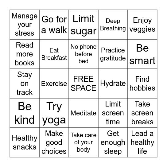 Red Ribbon Bingo Card