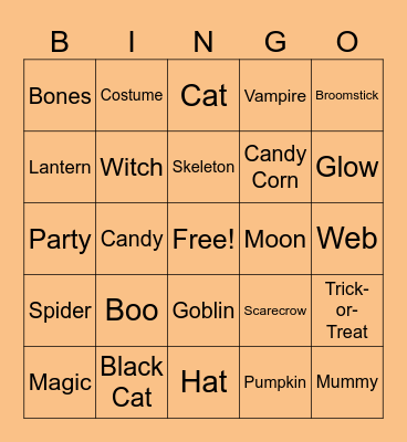 HALLOWEEN Bingo Card