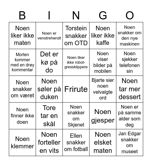 Aksell Bingo Card