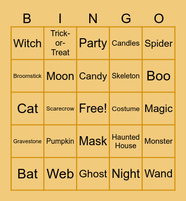 HALLOWEEN Bingo Card