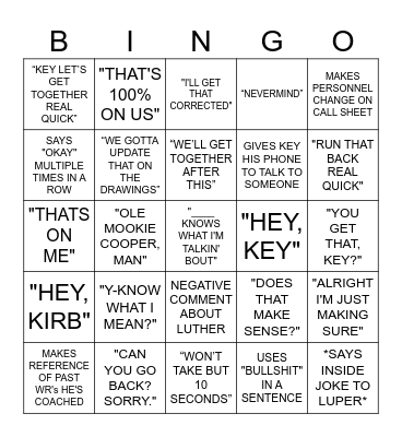 Bingo - Peeler Edition Bingo Card