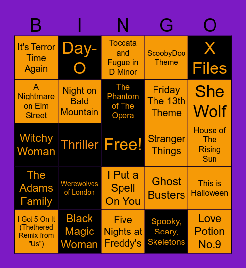 SPOOKY BINGO Card