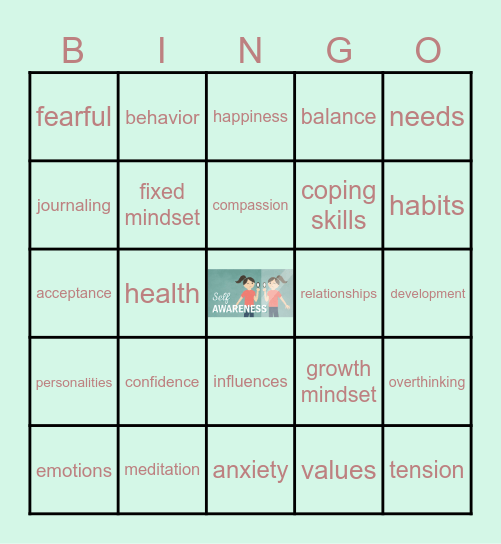 SELF-AWARENESS BINGO Card