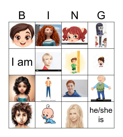 Descripciones physical characteristics Bingo Card