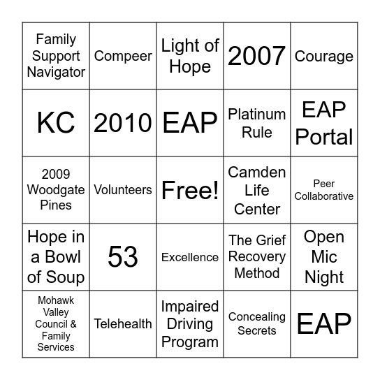 CFLR BINGO Card