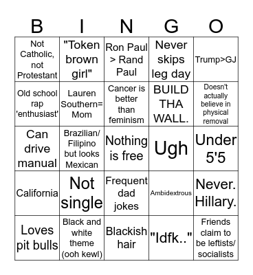 @conservatarian.ca bingo Card