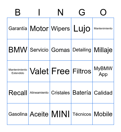 Autogermana BINGO Card