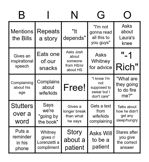 Lorenzetti Bingo Card