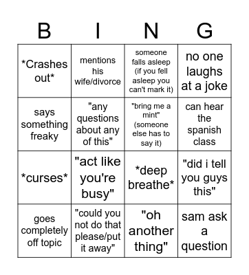 History things Bingo Card