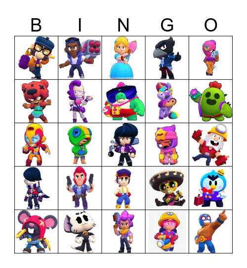 Brawl Stars Mania Bingo Card