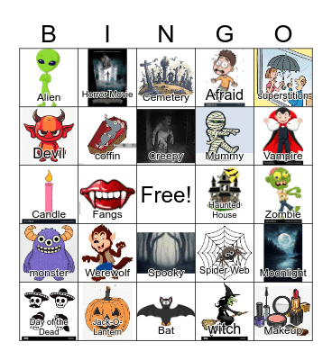 Halloween Bingo Card