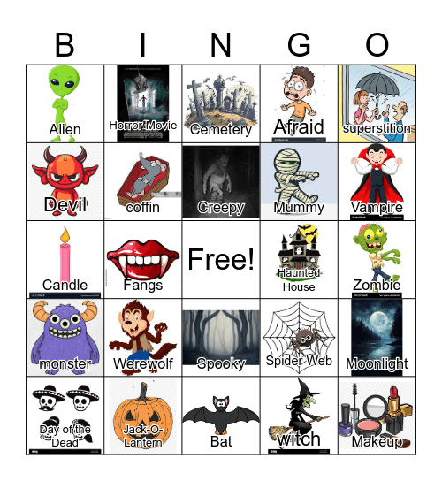 Halloween Bingo Card