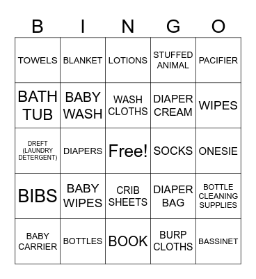 BABY BINGO Card