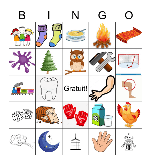 Bingo du robot Bingo Card