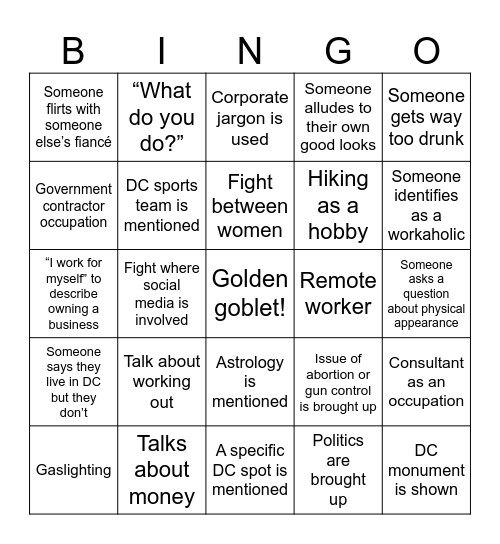 LIB Bingo Card