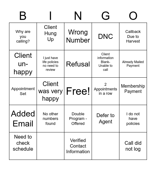 ACU BINGO Card