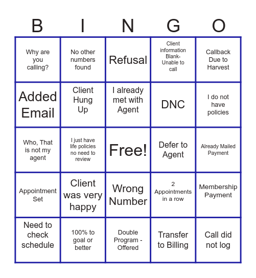 ACU BINGO Card