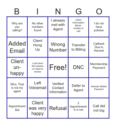 ACU BINGO Card