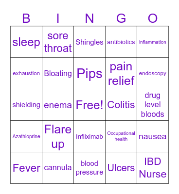 Gillian's Bingo Game Bingo Card