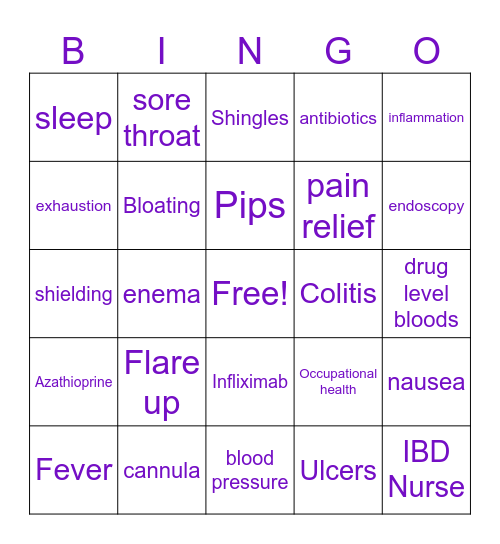 Gillian's Bingo Game Bingo Card