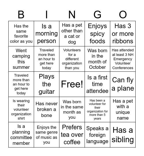 NHEVC BINGO Card