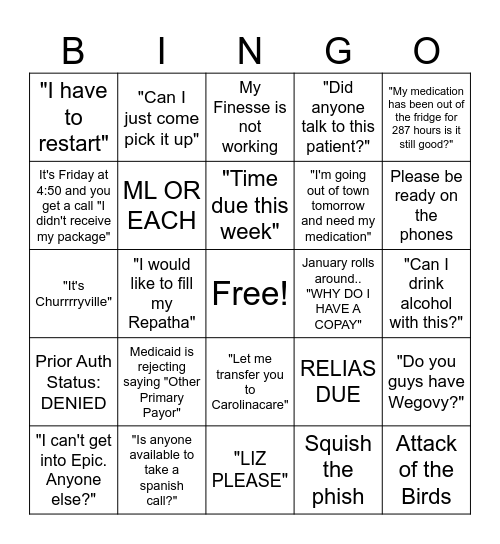 PHARMACY WEEK Bingo Card