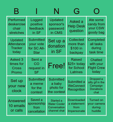 CSW 2024 Bingo Card