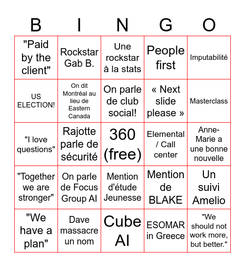 Official TGIF Predictions Bingo Card