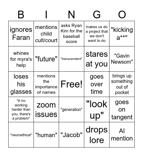 bíngo Bingo Card