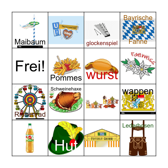 Oktoberfest Lotto Bingo Card