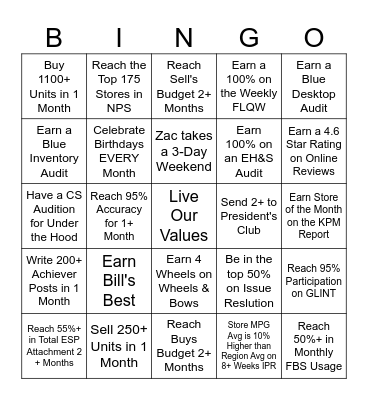 CarMax - East Meadow 2025 Bingo Card