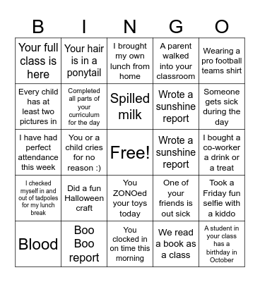 KRK Bingo Card