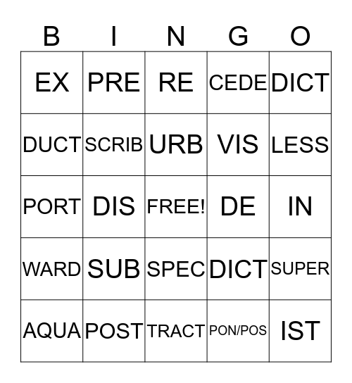 4th Grade STEMS Bingo Card