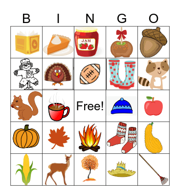 Fall Items #3 Bingo Card