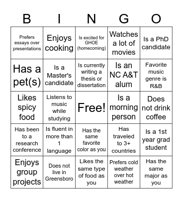 R&B Bingo - Round 3 Bingo Card