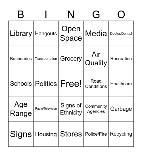 Bingo Card