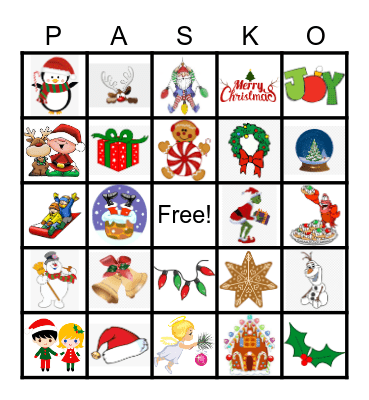 Christmas Bingo Card