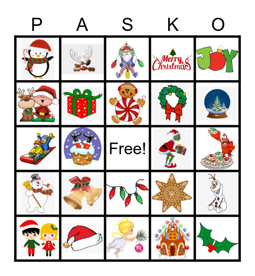 Christmas Bingo Card