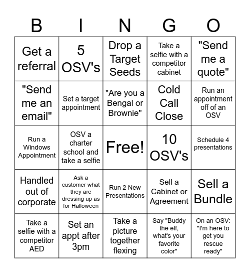 Phone Block Bingo Card